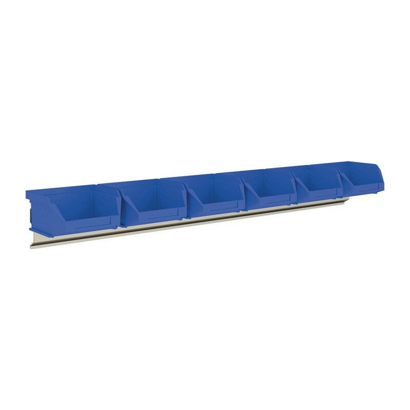 foto del prodotto fp cassetta portaoggetti aperta frontale h50xb602xt100mm in acciaio zincato con cassette portaoggetti frontali aperte 6 x mk6 blu mauser