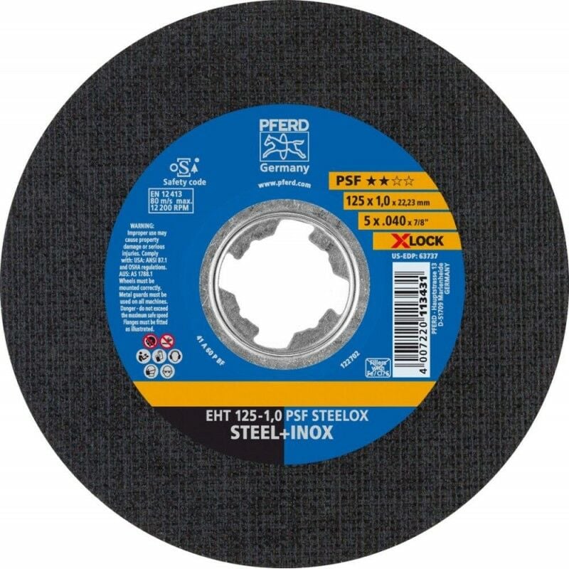 foto del prodotto fp disco di taglio psf x lock steelox 125x24mm pferd