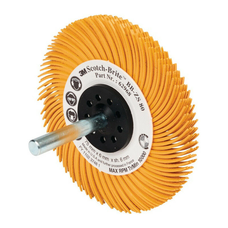 foto del prodotto fp disco spazzola radiale bb zs tipo c d.76,2mm k.80 giallo 15000min 3m