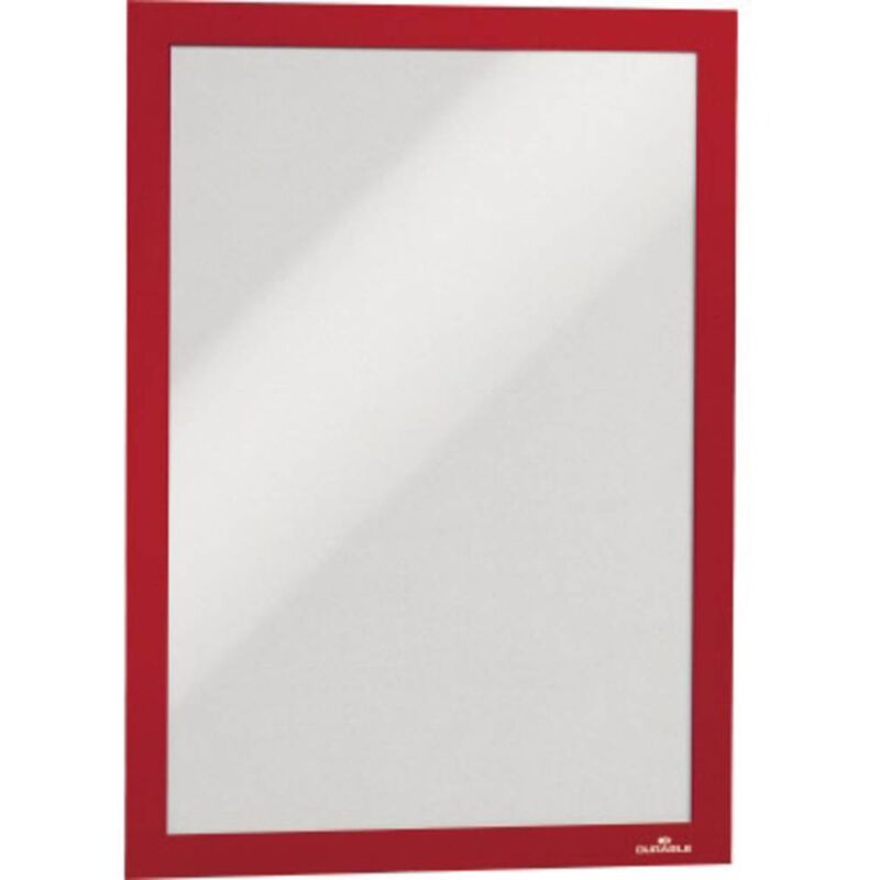 foto del prodotto fp durable 487203 duraframe a4 4872 cornice informativa autoadesiva din a4 rosso l x a 236 mm x 322 mm 2 pz.