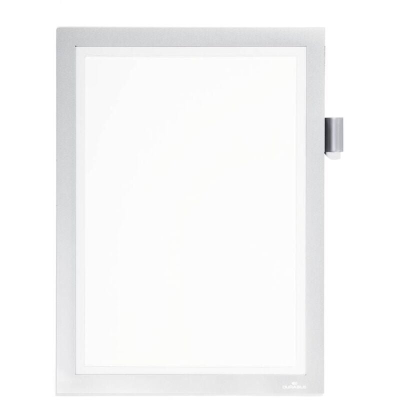foto del prodotto fp durable 499323 duraframe note a4 4993 cornice informativa autoadesiva din a4 argento l x a 238 mm x 324 mm 1 pz.