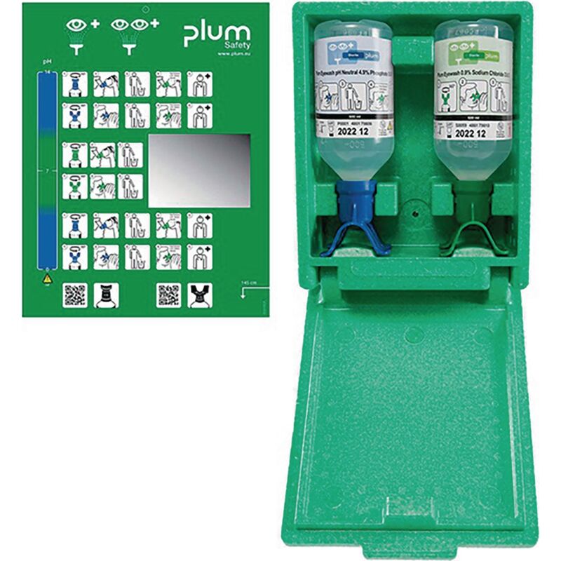 foto del prodotto fp eye emergency station duo 0.5 l ph neu.duo.0.5 l sol.rin .ocu.duo plum