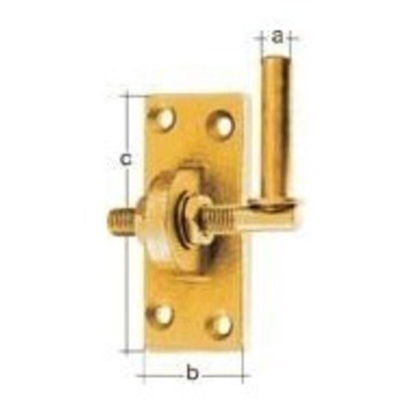 foto del prodotto fp - gah-alberts 318246 cardine da avvitare, regolabile di 20 mm, zincato giallo, entrata 16 mm, piastra 105 x 45 mm
