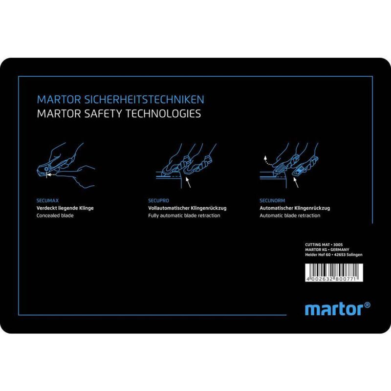 foto del prodotto fp martor tappetino da taglio plastica l x l x a 210 x 148 x 3 mm nero 1 pz.