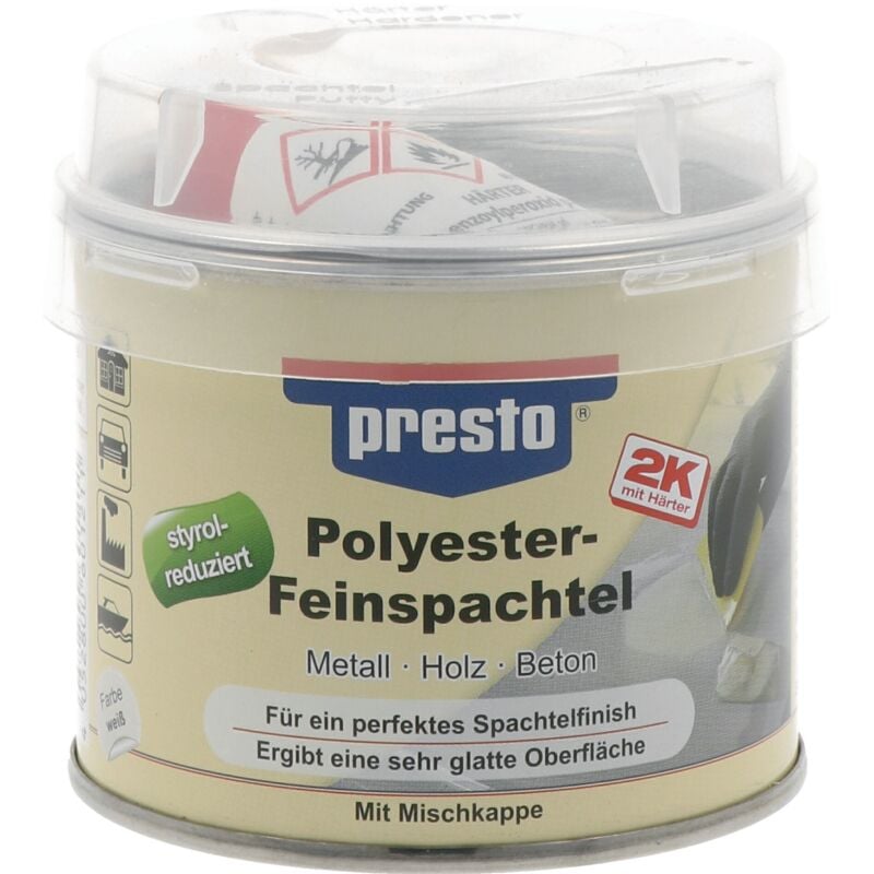foto del prodotto fp presto 601211 mastice fine poliestere, 250 g 6 