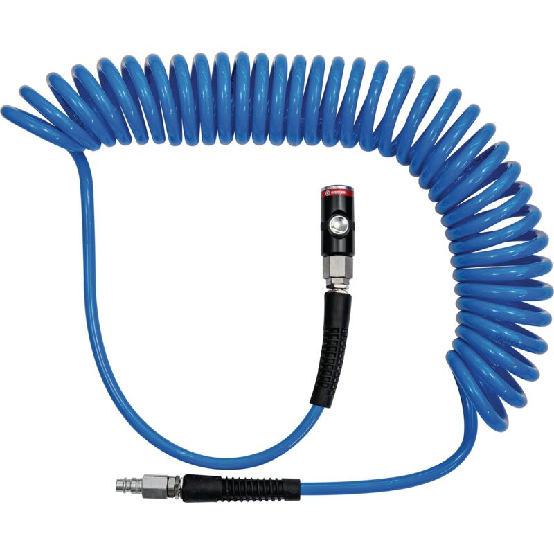 foto del prodotto fp set tubi a spirale id 8mm od 12mm l.10m cavo di sicurezza pu dn 7.4 rl.riegler