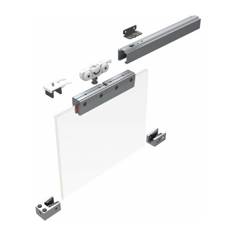 foto del prodotto fp sistema scorrevole 73 80kg 2100mm ev1 anodizzato 8 10mm glt completo.