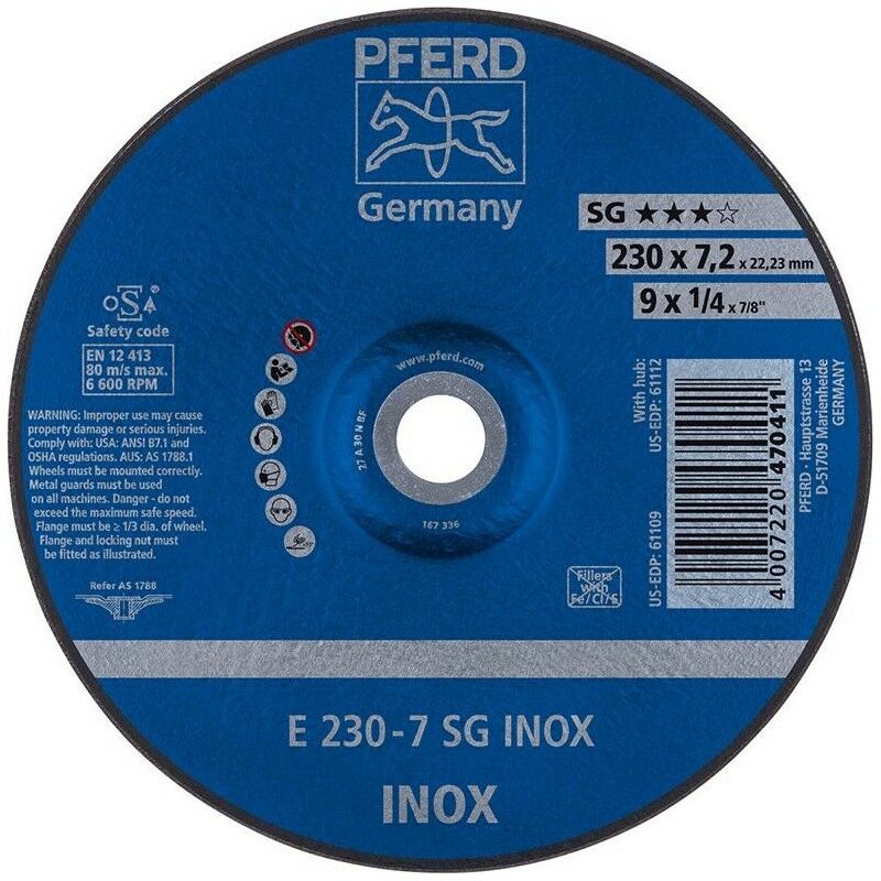 foto del prodotto fp smerigliatrice angolare per v2a a30nsg 230x72mm pferd