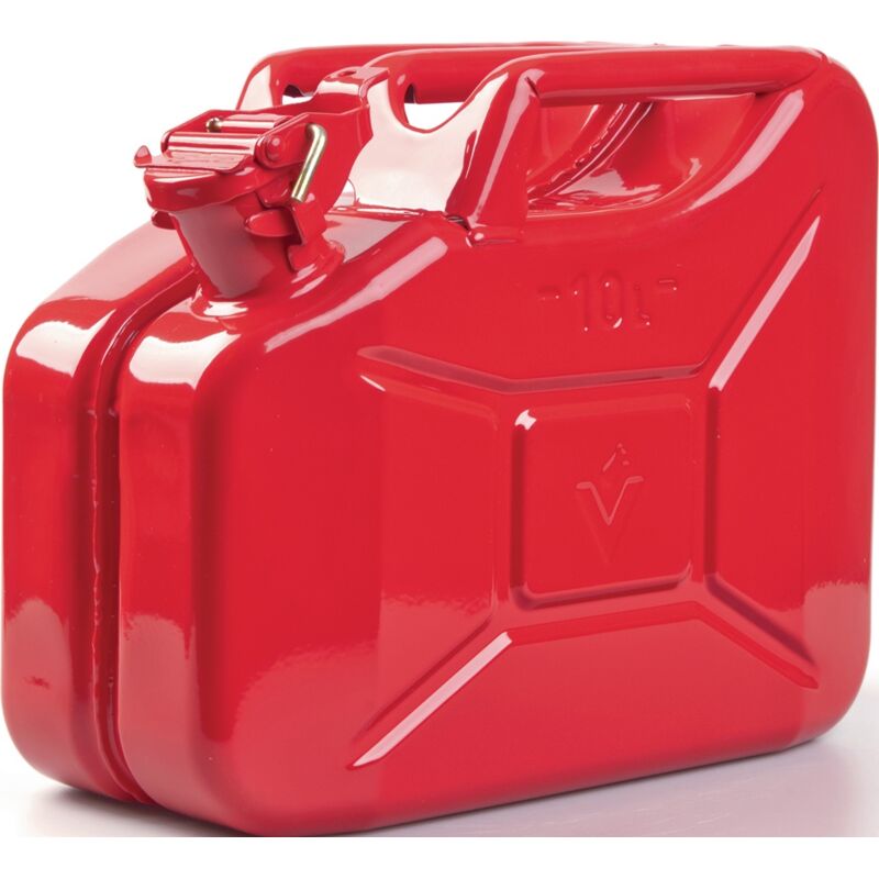 foto del prodotto fp tanica carburante 10l rosso fuoco ral 3000 lamiera d acciaio l345xp165xh275mm valpro