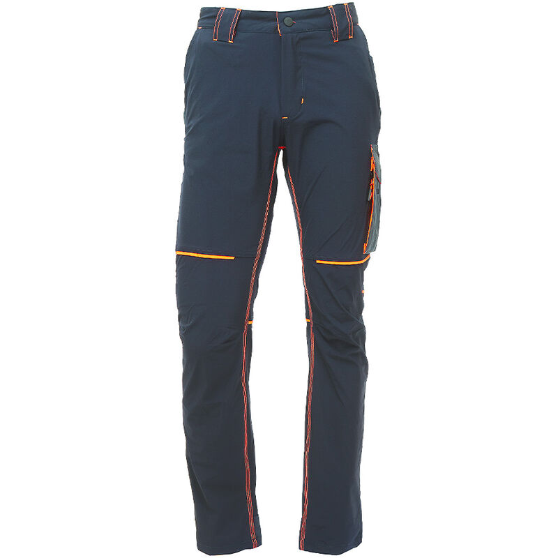 foto del prodotto fp upower world pantalone da lavoro multitasca modello slim super resistente comodo deep blue taglia xl