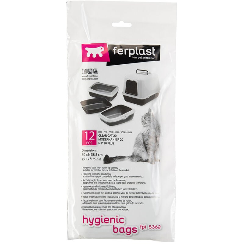 foto del prodotto fpi 5362 sacchetti igienici per toilette bella, prima, nip 20 e nip plus 20. variante fpi 5362 misure 50 x h 38.5 cm ferplast