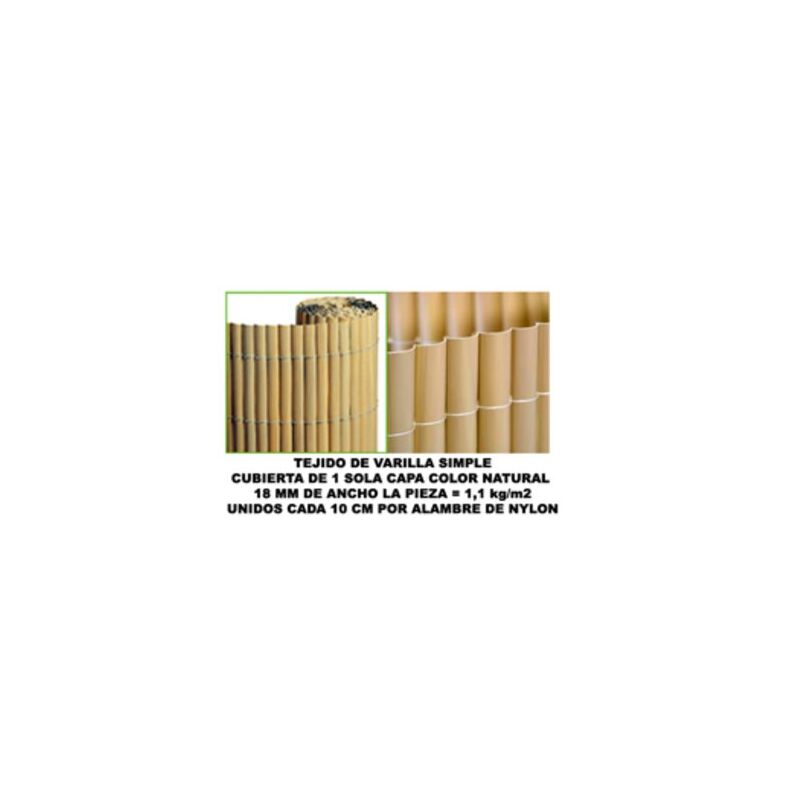foto del prodotto fplus canna di bamb pvc 1 lato 18 mm colore naturale 150x500 cm mz8006