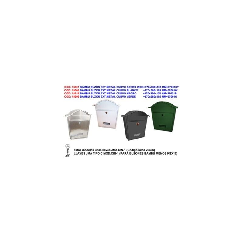foto del prodotto fplus cassetta postale curva in metallo bianco 370x360x105 mm 37001w