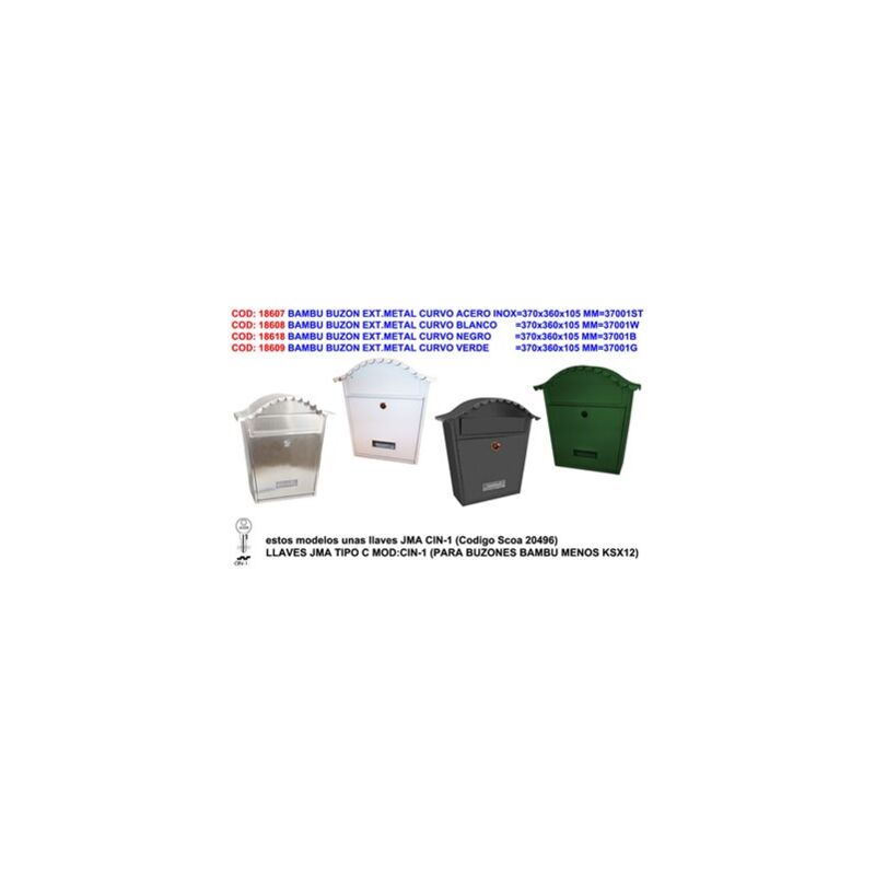 foto del prodotto fplus cassetta postale curva in metallo verde 370x360x105 mm 37001g