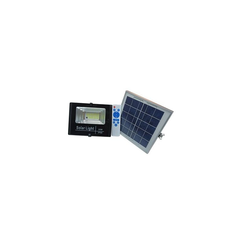 foto del prodotto fplus faretto talox pannello solare led con telecomando 25w