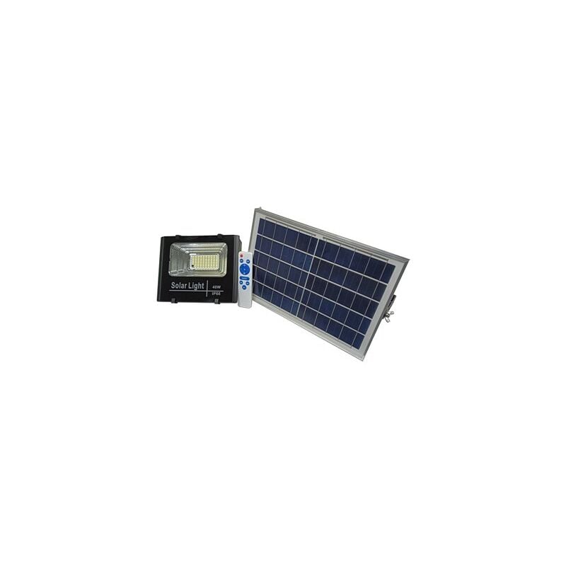 foto del prodotto fplus faretto talox pannello solare led con telecomando 40w