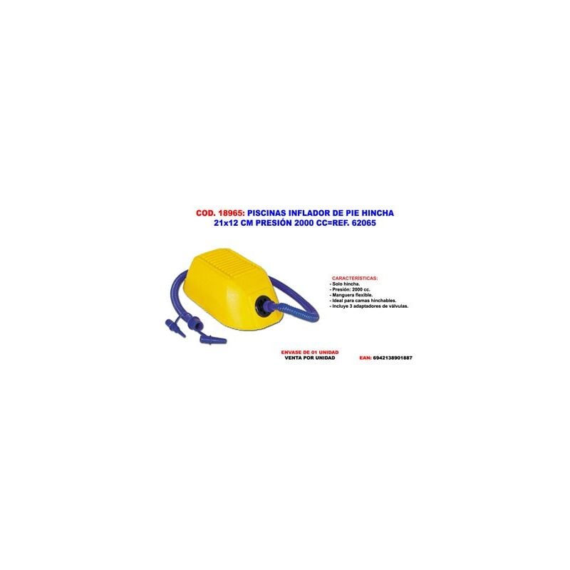 foto del prodotto fplus gonfiatore a piede per piscine 21x12 cm pressione 2000 cc62065