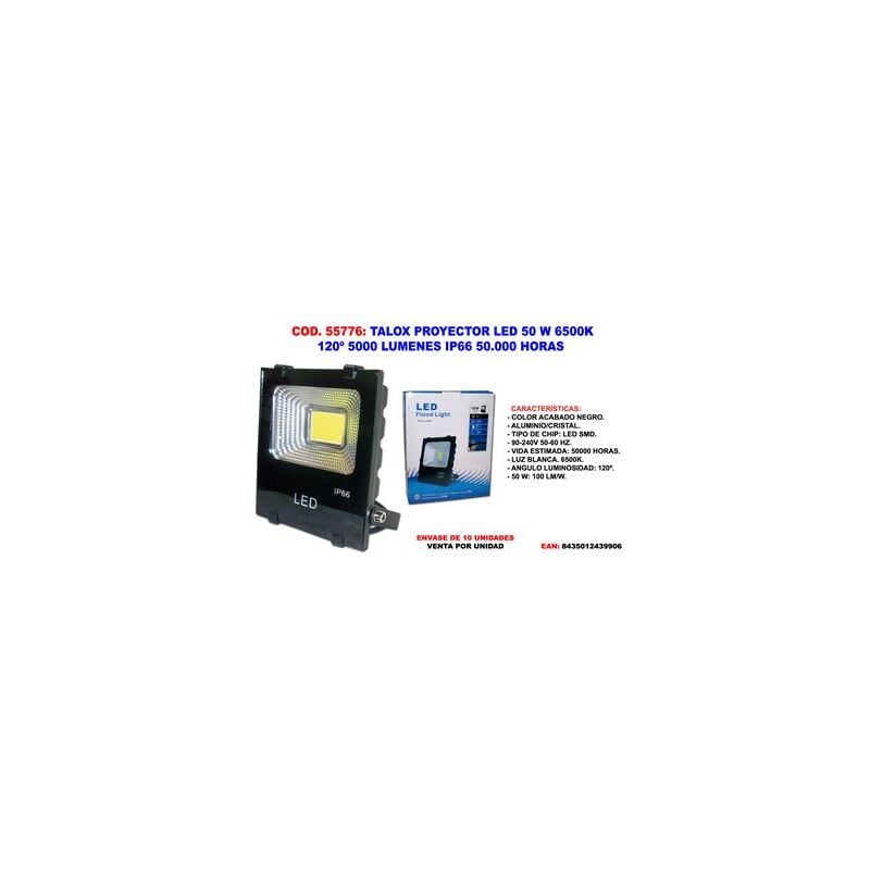 foto del prodotto fplus talox proiettore led 50w 6500k 120 5000 lumen ip66 50.000 ore