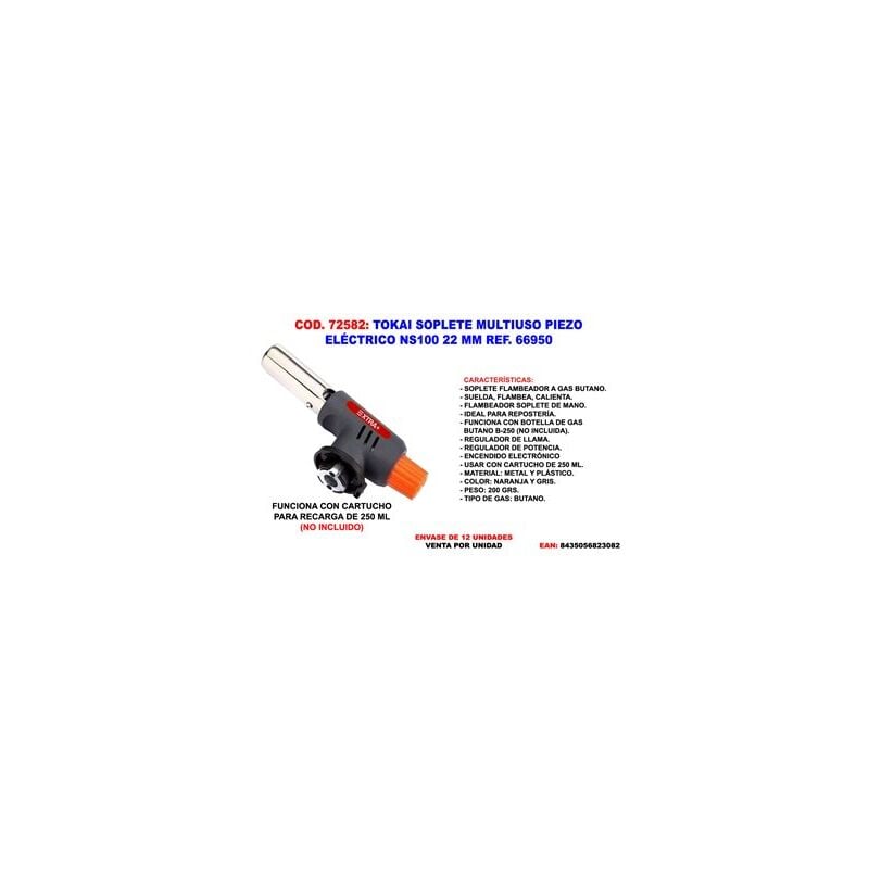 foto del prodotto fplus torcia con bruciatore tokai ns100 b 250 senza cartuccia 66950