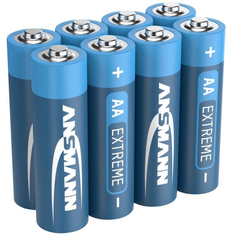 foto del prodotto fr06 batteria stilo aa litio 2850 mah 1.5 v 8 pz. ansmann