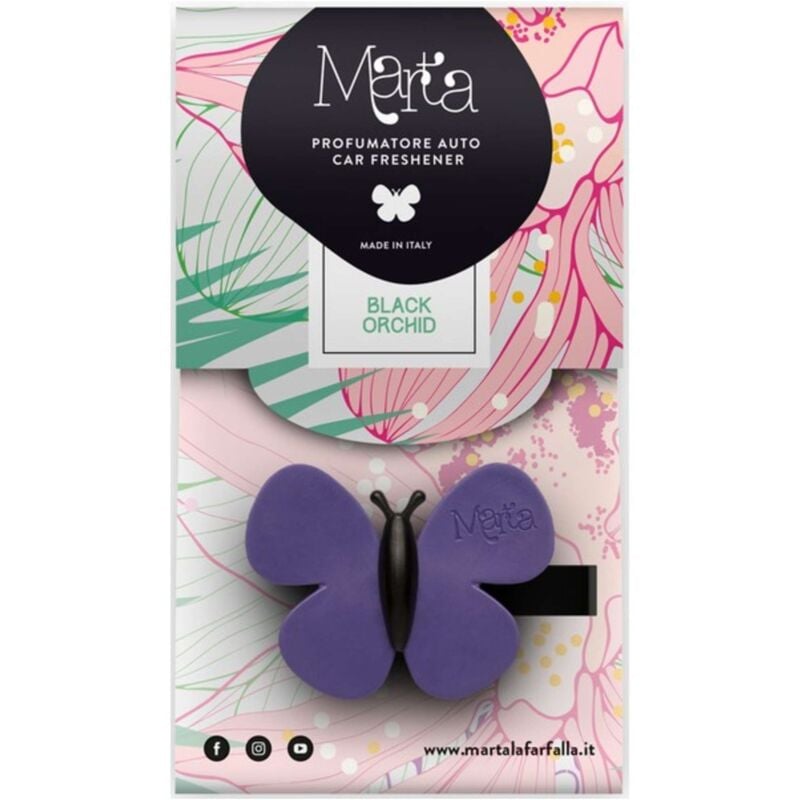 foto del prodotto fra ber profumatore auto marta la farfalla orchidea nera 24 pz