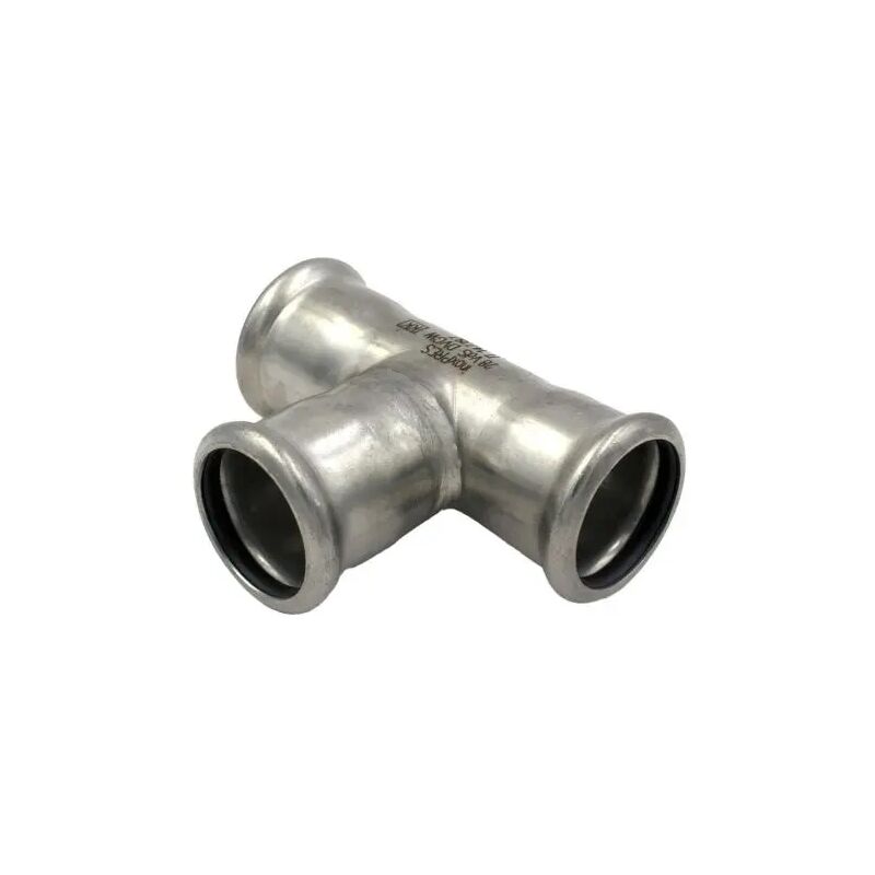foto del prodotto frabo raccordo a t a pressare intermedio in acciaio inox serie inoxpress uniko 22