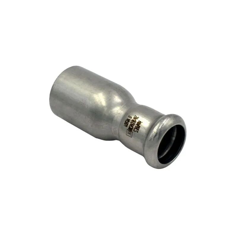 foto del prodotto frabo raccordo dritto ridotto a pressare maschio femmina in acciaio inox serie inoxpres uniko 35x22