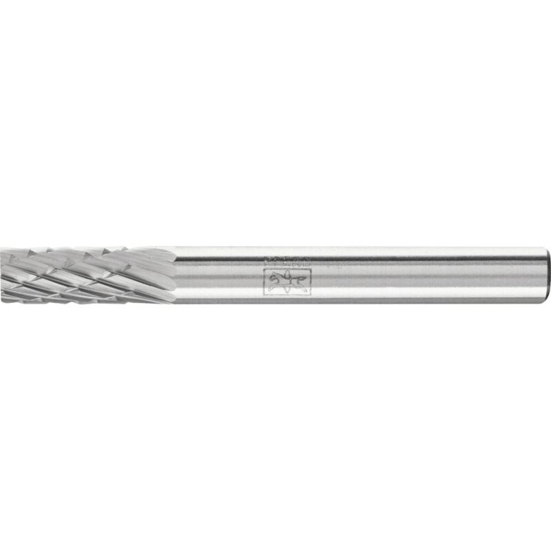 foto del prodotto fragola asta 6 mm, carburo, forma cilindrica zya, denti 3 plus forma zya 0616, testa 6 mm, lunga. testa 16 mm di lunghezza. totale 55 mm