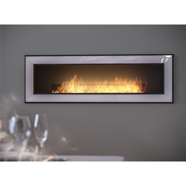 foto del prodotto frame 1500 biocamino da incasso o parete monofacciale, colori vari colore bianco