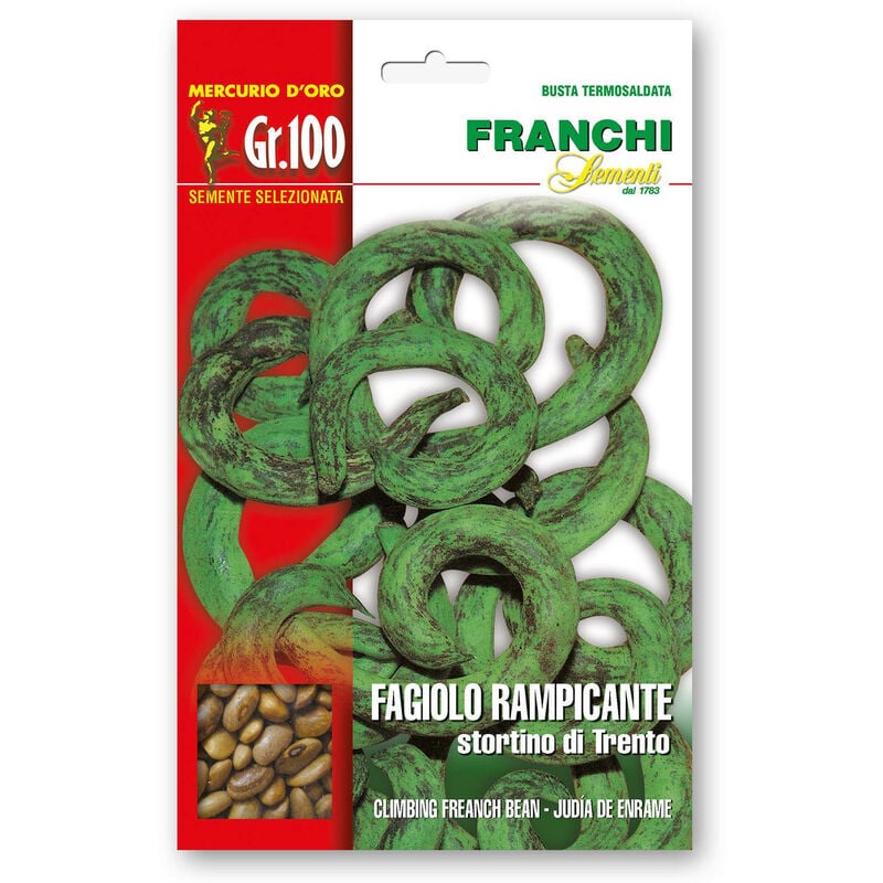 foto del prodotto franchi sementi semi fagiolo rampicante stortino di trento 100 gr