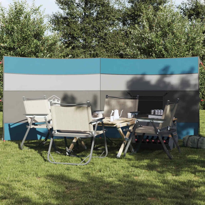foto del prodotto frangivento da campeggio blu 340x130 cm impermeabile vidaxl