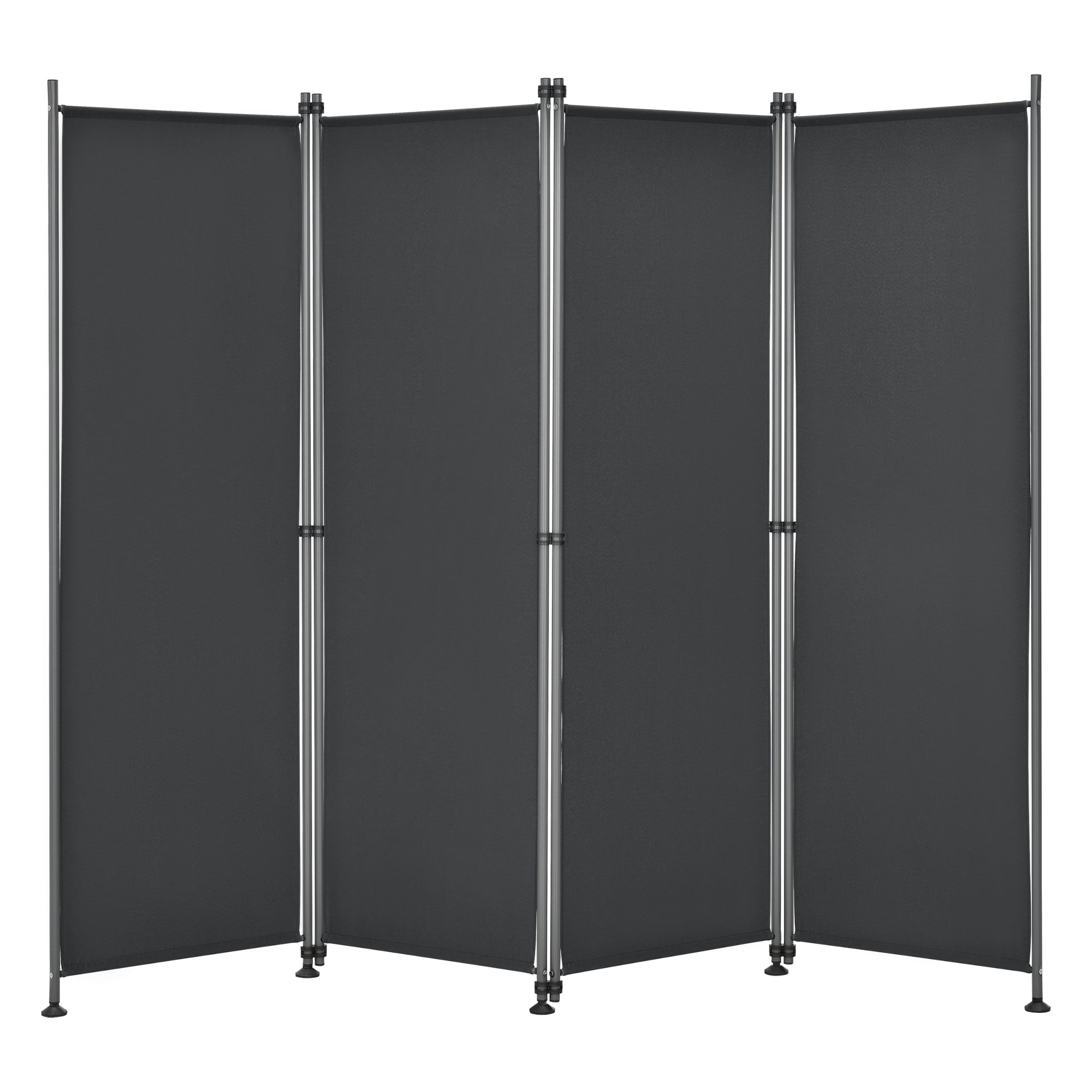 foto del prodotto frangivista con 4 pannelli in poliestere 215 x 170 cm nero 03 0006553