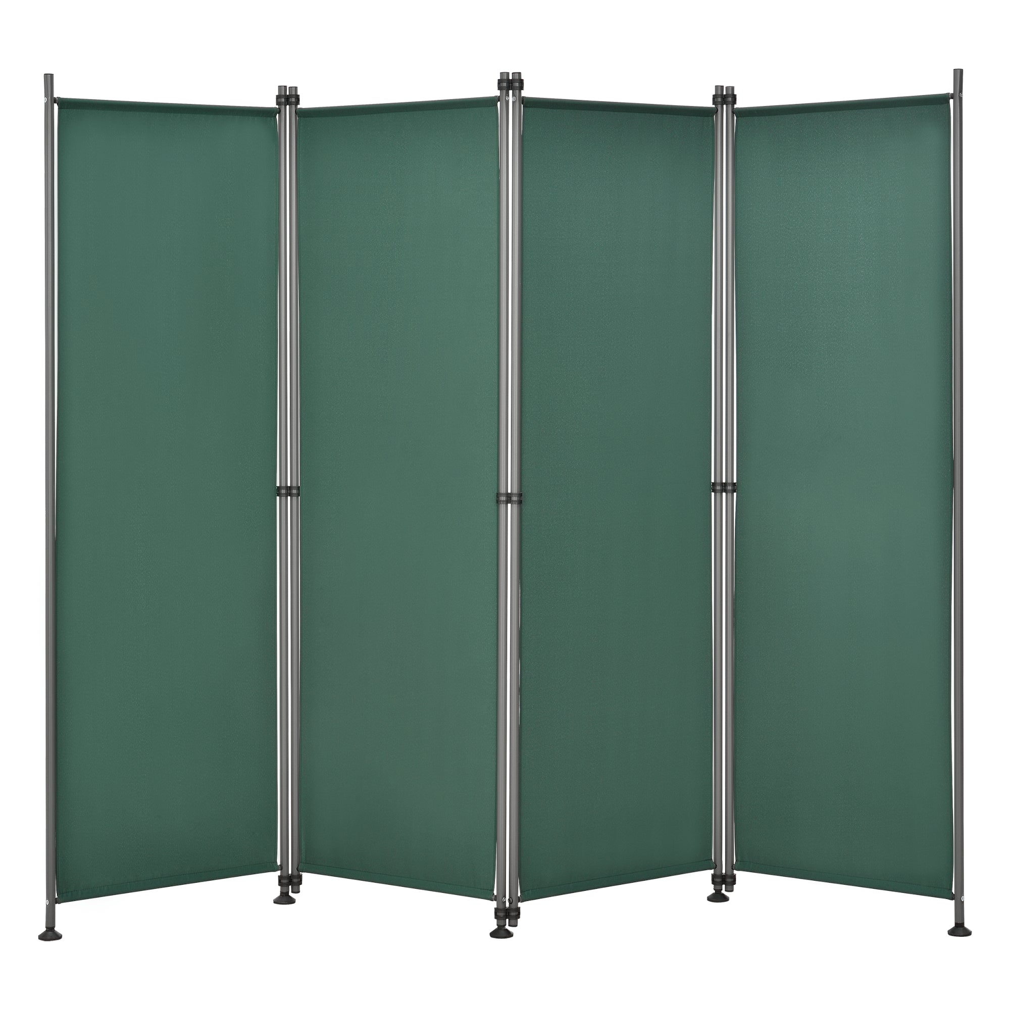 foto del prodotto frangivista con 4 pannelli in poliestere 215 x 170 cm verde scuro 03 0006554