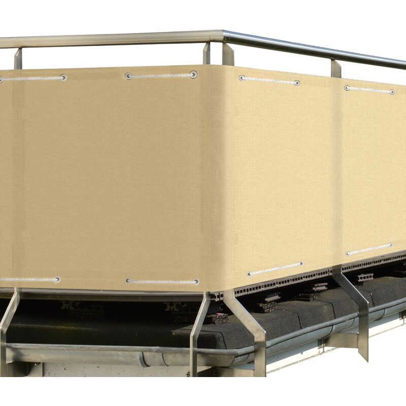 foto del prodotto frangivista e telo frangivento per balconi solvision hb2 90x300 cm isolante con occhielli crema sol royal