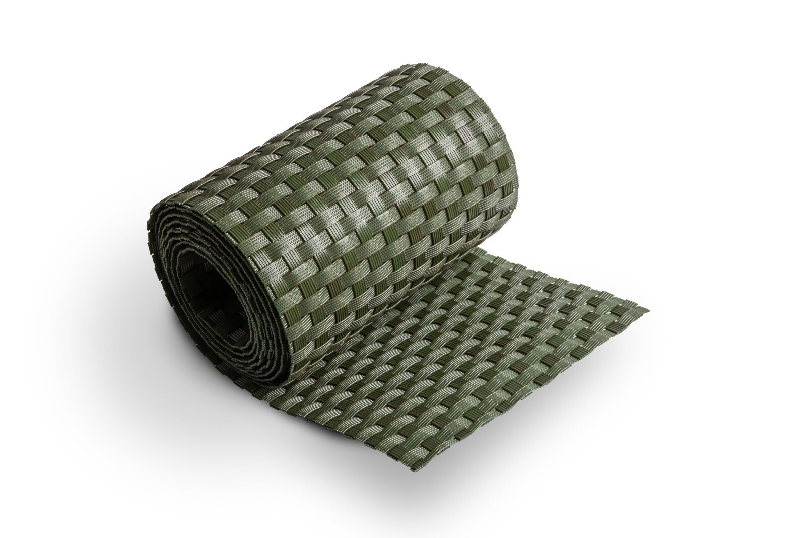 foto del prodotto frangivista in rattan artificiale per balcone e o recinzione giardino 1300 gr m2 misura 100x300 cm color verde scuro