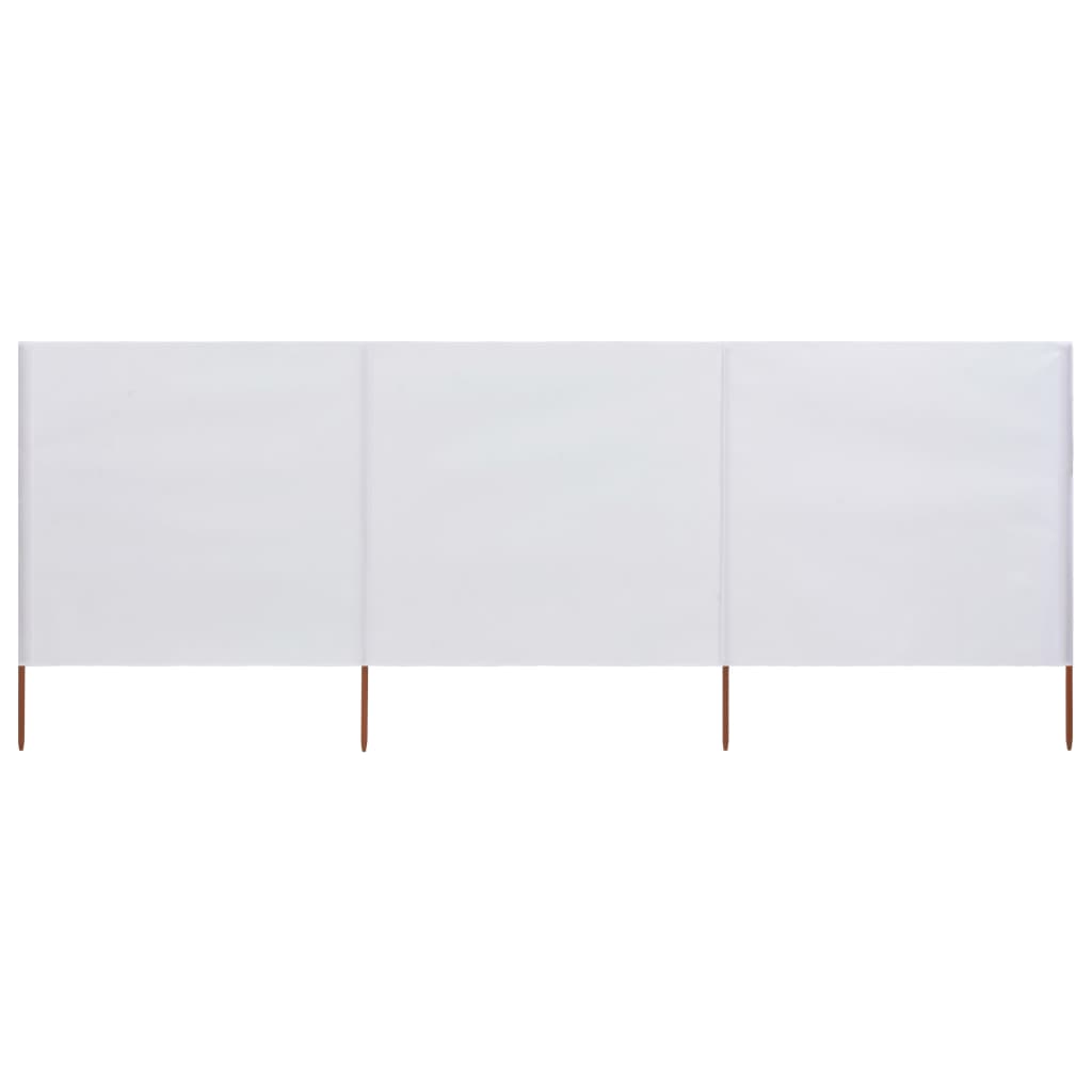 foto del prodotto frangivista screen 3 pannelli in tessuto 400 x 80 cm bianco sabbia 02 0008813