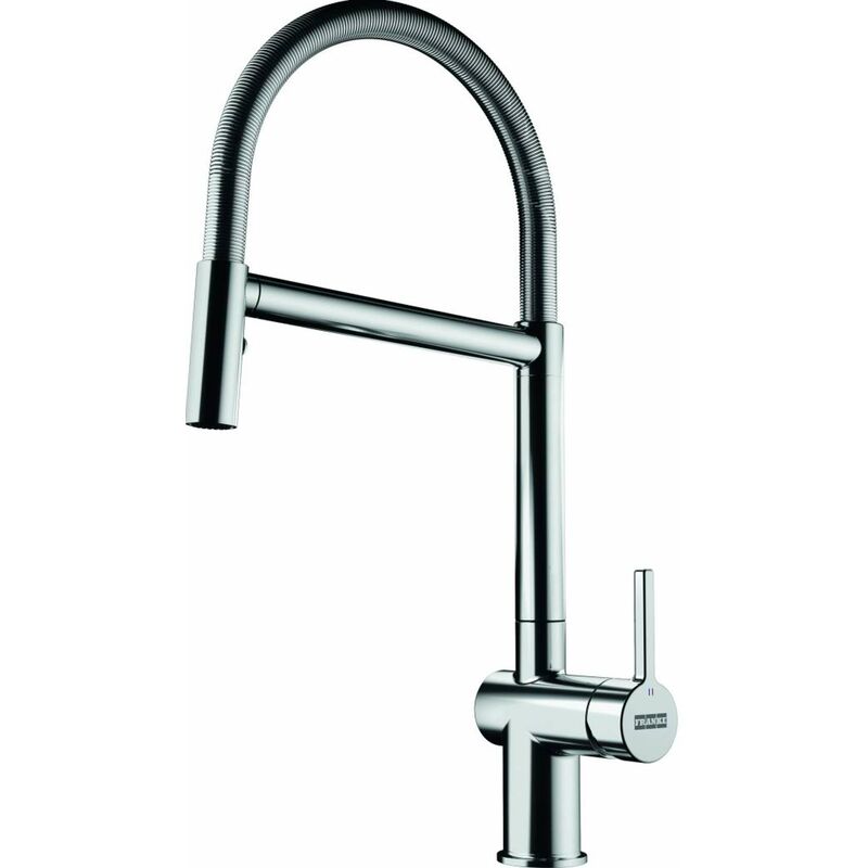 foto del prodotto franke active miscelatore da lavello fn 3407.031, con braccio di erogazione flessibile, cromo 115.0653.407