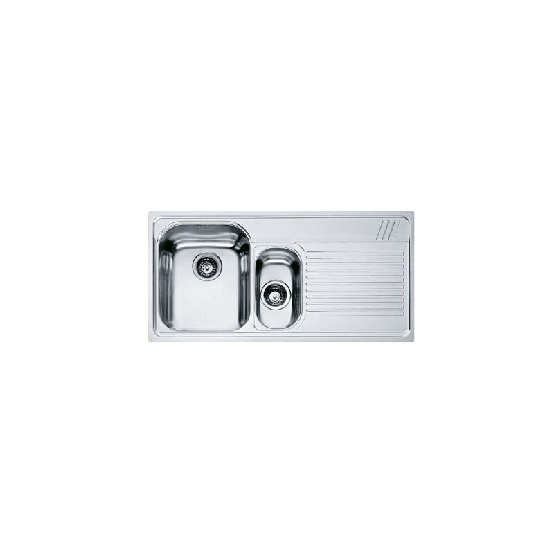 foto del prodotto franke amx 651. colore del prodotto acciaio inox, numero di vasche per lavello 2 ciotole, dimensioni prima vasca lxl 340 x 400 mm. larghezza 