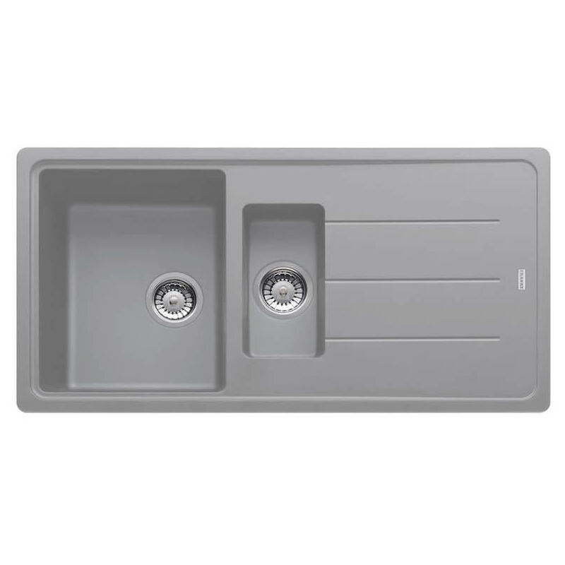 foto del prodotto franke basis bfg 651 lavello 97x50cm con raccogli salsa e gocciolatoio reversibile, fragranite , pierre grise bfg651sk 