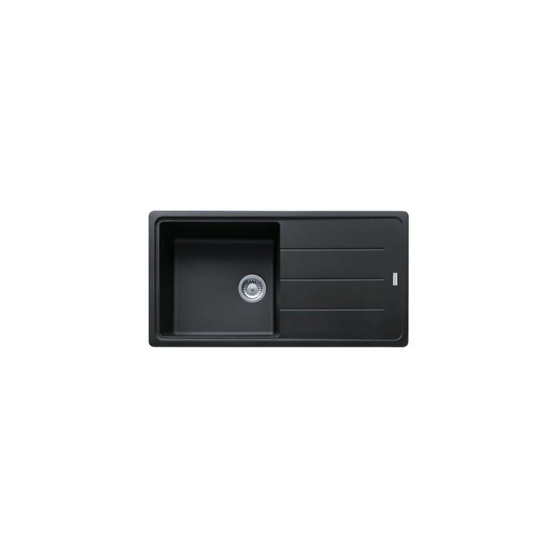 foto del prodotto franke boston bfg 611 97. colore del prodotto nero, numero di vasche per lavello 1 ciotole, profondit prima vasca 20 cm. larghezza 970 mm,