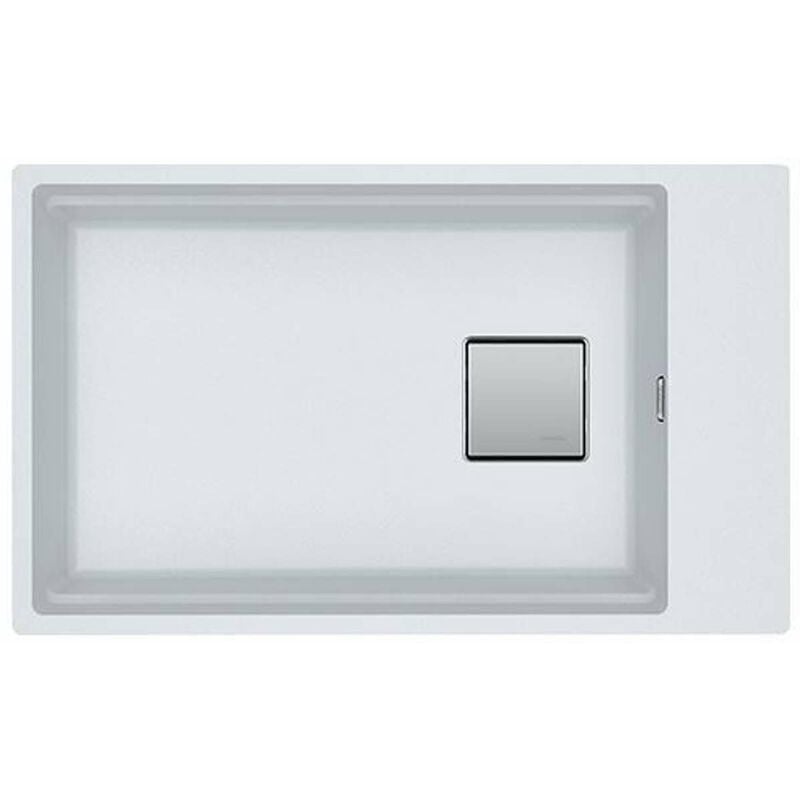 foto del prodotto franke kubus 2 lavello in fragranite kng 110 62, 76x46 cm, bianco ghiaccio 125.0512.517