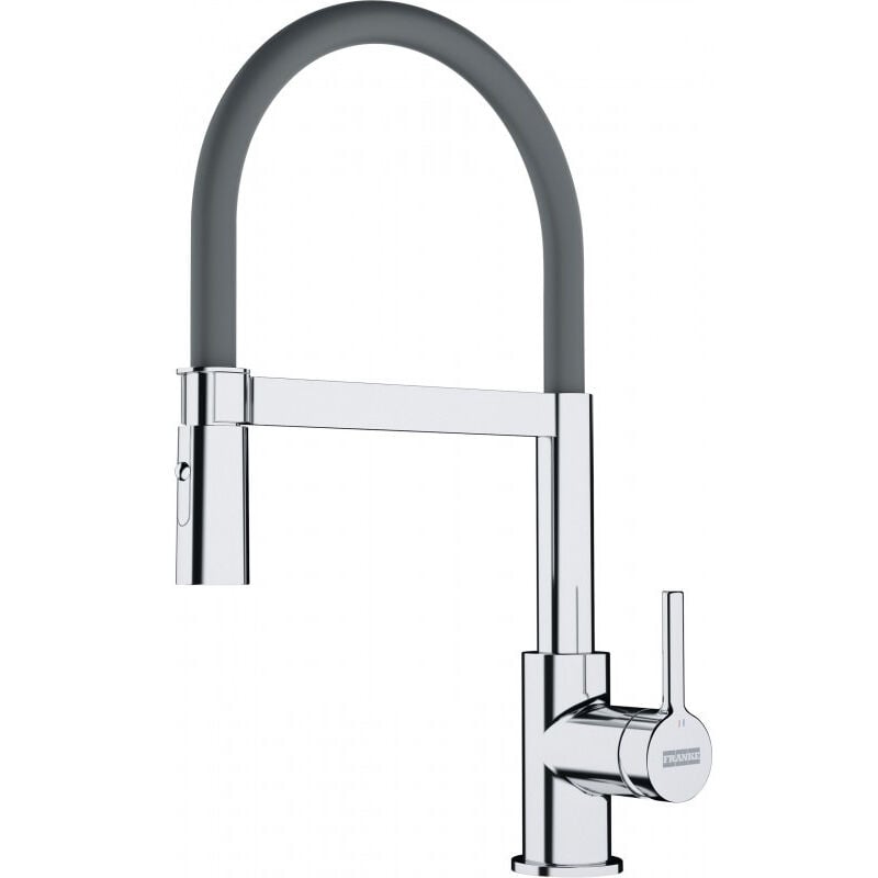 foto del prodotto franke lina fc 6087.031 miscelatore cucina monocomando, 205 x 410 mm, semiprofessionale con doccetta estraibile, cromo grigio 115.0626