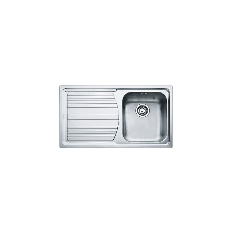 foto del prodotto franke logica line llx 611 l. tipo di lavello lavello montato su piano, forma del lavandino rettangolare, materiale del lavandino acciaio inox.