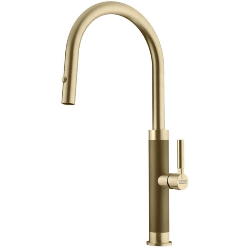 foto del prodotto franke mythos masterpiece miscelatore da lavello fg 1554.504 con doccetta estraibile, color oro 115.0711.558