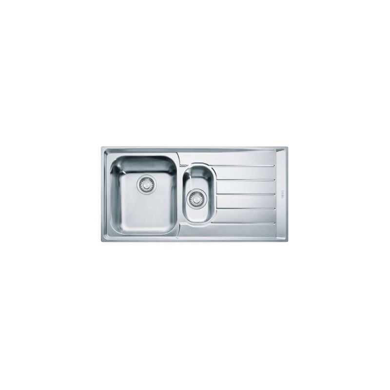 foto del prodotto franke nex 651. colore del prodotto acciaio inox, numero di vasche per lavello 2 ciotole, dimensioni prima vasca lxl 360 x 420 mm. larghezza 