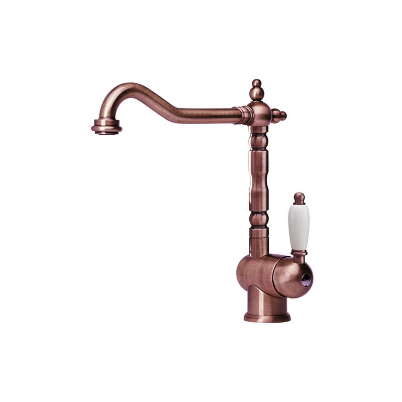 foto del prodotto franke old england. tipo di beccuccio standard, colore del prodotto ramato, materiale del rubinetto acciaio inox. altezza sopra la superficie di