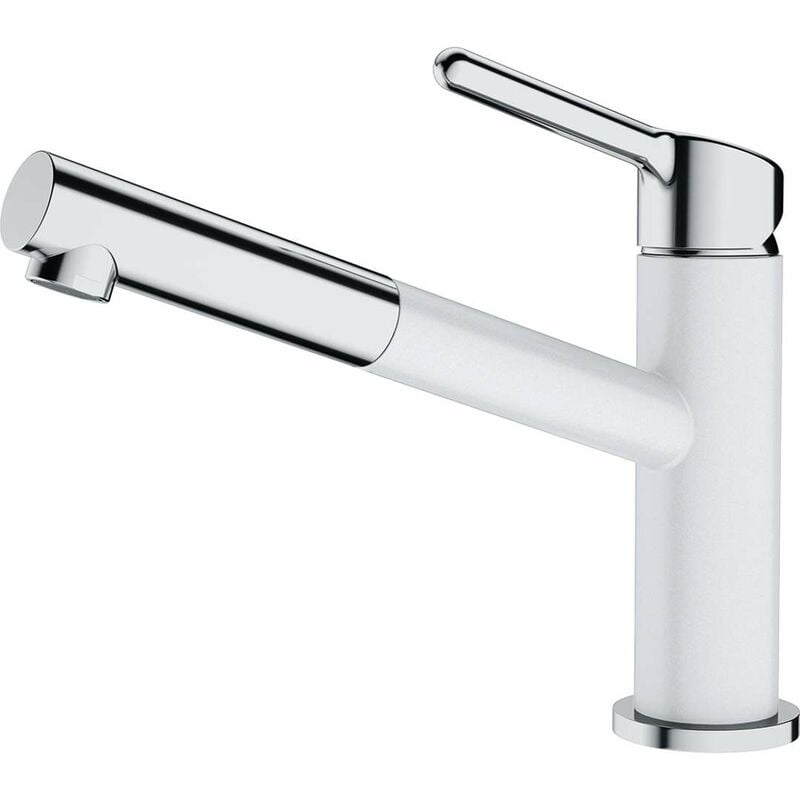 foto del prodotto franke orbit miscelatore da lavello fc 3055.094 con bocca di erogazione estraibile, cromo ghiaccio bianco 115.0623.139