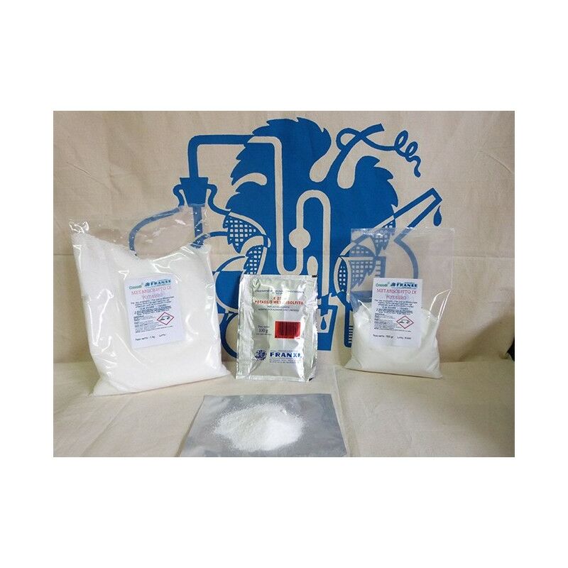 foto del prodotto franke potassio metabisolfito disponibile nei formati 100 500 gr 1 kg size 100 gr