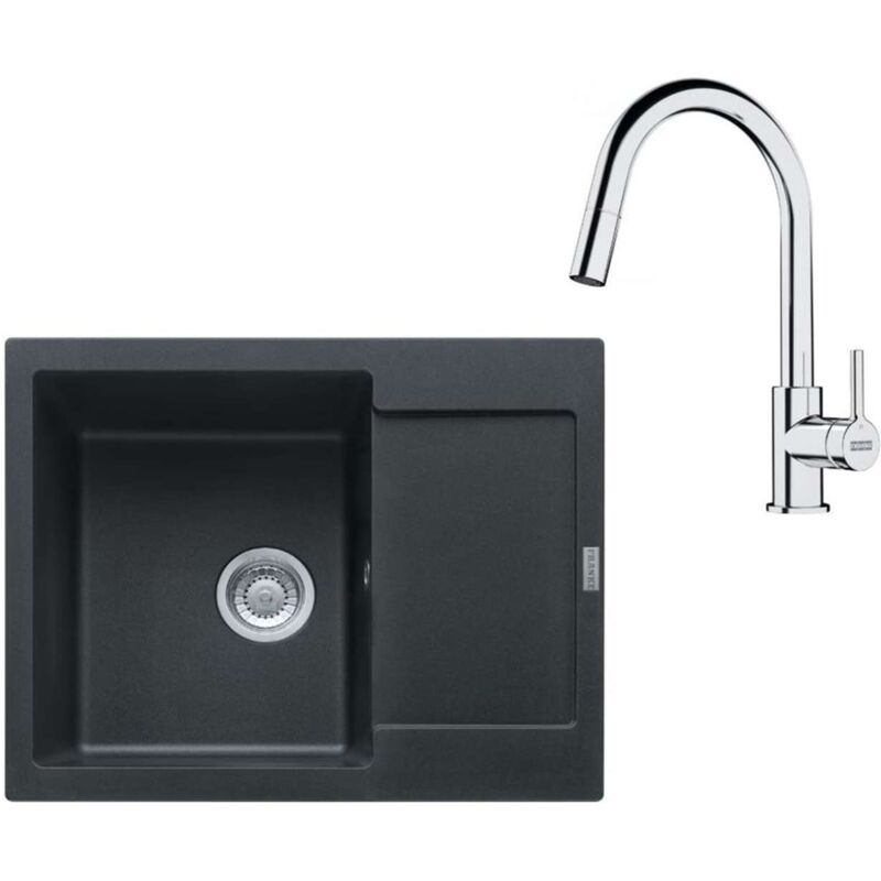 foto del prodotto franke set set da cucina g256o, lavello in fragranite mrg 611 62 e miscelatore fs 3229.031, onice cromo 114.0700.712
