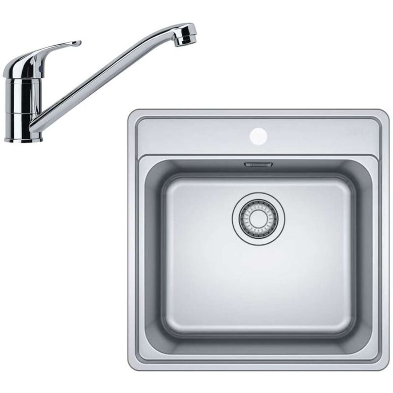foto del prodotto franke set set da cucina n90, lavello in acciaio inox bcx 610 51 e miscelatore fb 250.031, cromo 101.0700.673